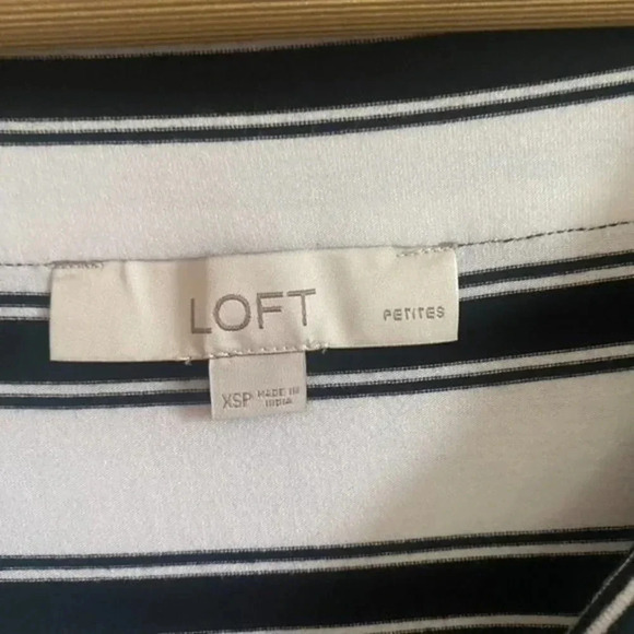 Loft Black and White Striped Square Neck Dress - Picture 10 of 13